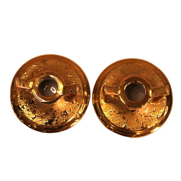 Holley Ross Distinguished China 22K Gold Overlay Candle Holders Sett of 2 - Picture 3 of 6